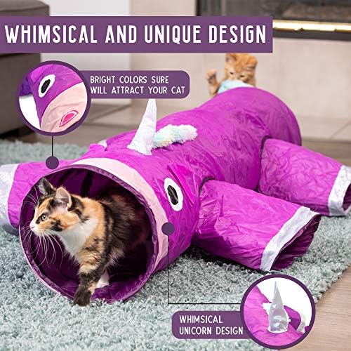 Pet Craft Supply Magic Mewnicorn Multi Cat Tunnel Toy