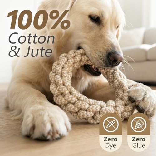 Durable Puppy Chew Toys for Teething, Tough Rope Toys for Small and Medium Dogs, Training Chew Rope, L Size
