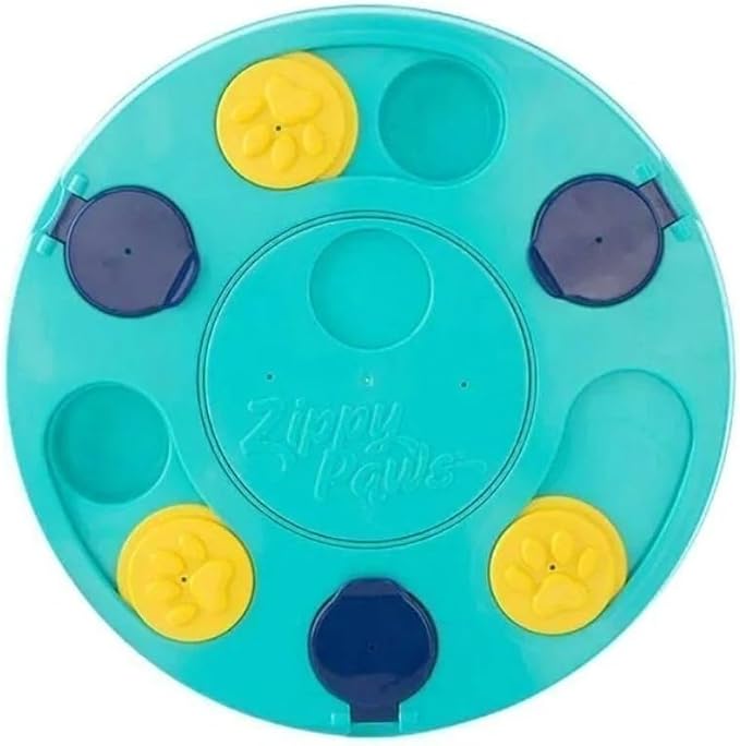 ZippyPaws - SmartyPaws - Puzzler Dog Toy - 3 in 1 Interactive Dog Toy Puzzle, Teaches Problem Solving Skills, Teal