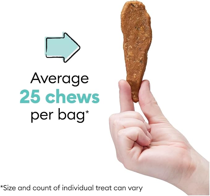 Wiggles & Wags Meaty Strips Dog Treats, Salmon Flavor, 16 oz with DN Essentials Bone Shaped Waste Bag Dispenser & Free Roll