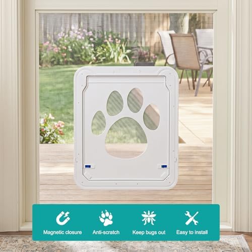 Ownpets Dog Screen Door 12"x14" Fits Large Dogs Up 80 lbs & Small Breeds