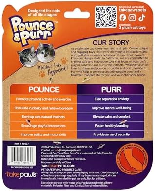 3-Pack Plush Catnip Cat Toys - Backyard Buggin' Series