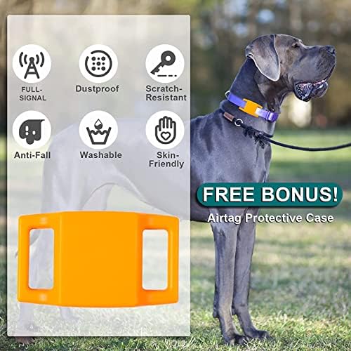 Squeaky Dog Balls, Indestructible Dog Toys for Aggressive Chewers Large/Medium Breed, Natural Rubber Interactive Chew Toys for Teeth Clean, Relieves Anxiety (Orange)