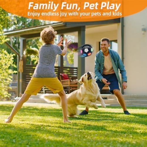 YoFellas Dog Toy Ball with Handle – Durable Squeaky Fetch Ball for Medium & Large Dogs, Floating Interactive Chew Toy for Water Play, Training & Outdoor Games