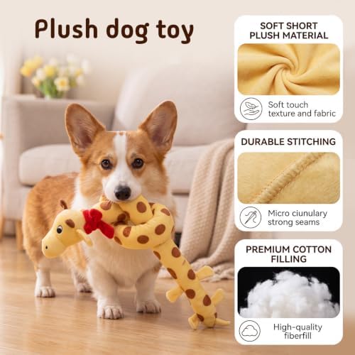 4 Pack Extra-Long Squeaky Dog Toys, 35.4 Inch Plush Toy for Dog