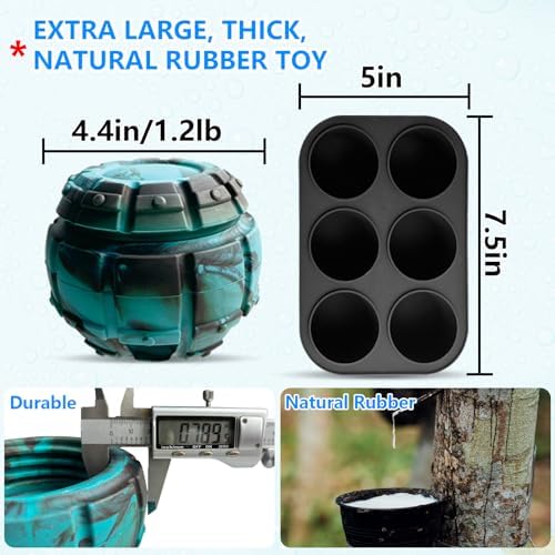 Yipetor Interactive Dog Chew Toy, Large Enrichment Frozen Treat Lick Ball