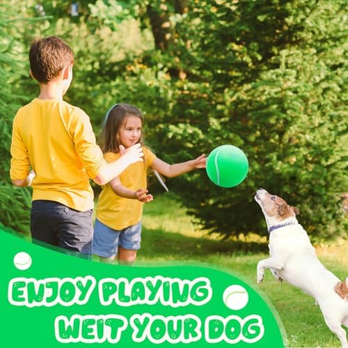 Banfeng Giant 8" Dog Tennis Ball Big Pet Toys Outdoor Sports Ball Interactive Dog Toy for Small Medium Large Dog(Green)