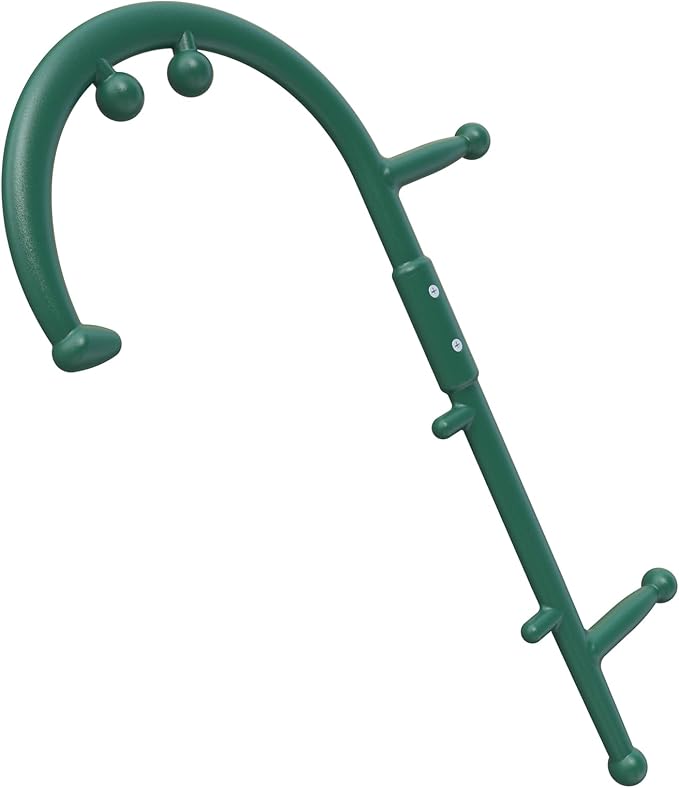 Back and Neck Massager - Greeen | for Trigger Point Fibromyalgia Pain Relief and Self Massage Hook Cane Therapy