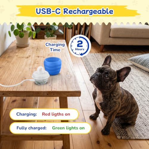 Interactive Dog Toys, Automatic Rolling Dogs Toy with Rope for Medium/Large Dogs, Touch Activated Moving Dog Ball for Boredom(Blue)