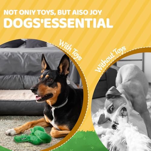 Puffluv Long Squeaky Dog Toys,Soft Crinkle Chew Plush Animal Shape to Reduce Boredom Keep Doggie Busy,Cute Pet Interactive for Puppies &Adult Dog-Crocodile