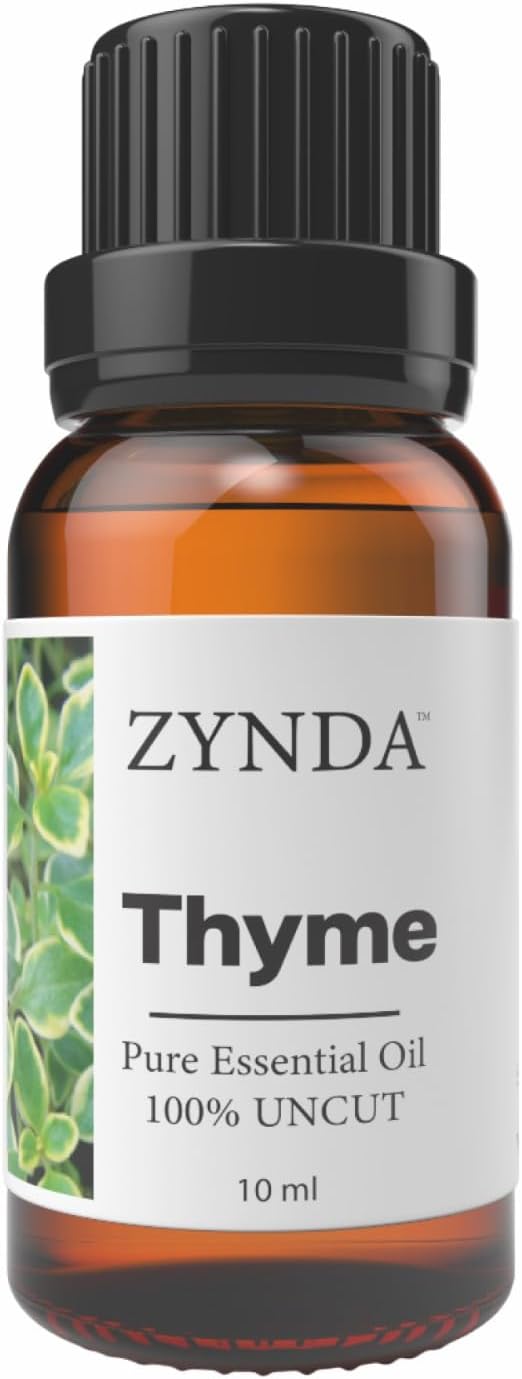 Thyme Essential Oil - 100% Pure & Natural Organic Thyme Oil | Premium Lab Tested Therapeutic Grade Aromatherapy Essential Oils for Skin, Hair & Diffuser - 10ml