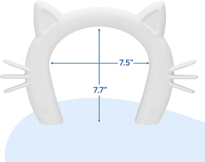 PetSafe Cat Corridor for Interior Doors, Cats Up to 20 lb | Keeps Dogs out of Litter Box, Food & Water, Paintable White Finish, Opening 7 1/2"W x 7 11/16"H