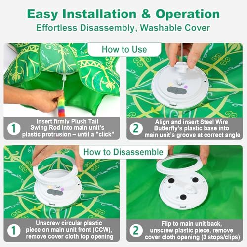 Interactive Cat Toys for Indoor Cats,Automatic Kitten Tunnel Toys | Rechargeable Touch Activated, Hide and Seek Design, Colorful Fluffy Tail & Butterfly, Cat Enrichment Toy for Bored Cats