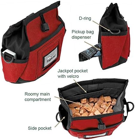 Doggone Good Rapid Rewards Deluxe Dog Training Bag with Belt (Red)