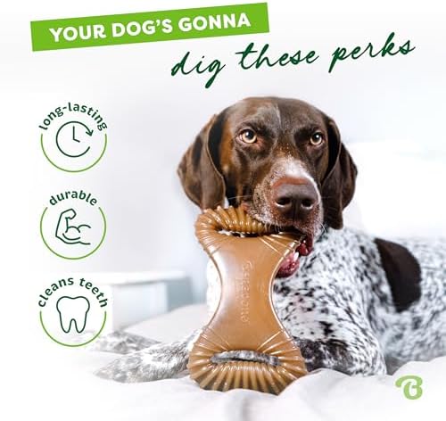 Benebone Dental Dog Chew Toy for Aggressive Chewers, Real Bacon, Small