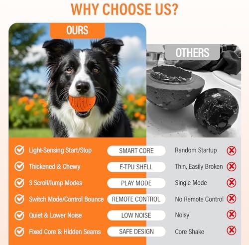 Smart Interactive Dog Ball with Remote Control for Medium Large Dogs
