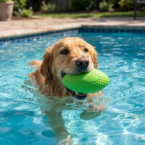 EVA bite-Resistant pet Football Dog Interactive Teething Toy can be Thrown and Bitten Training Ball Elastic and Light Human pet Throwing Ball (Green)
