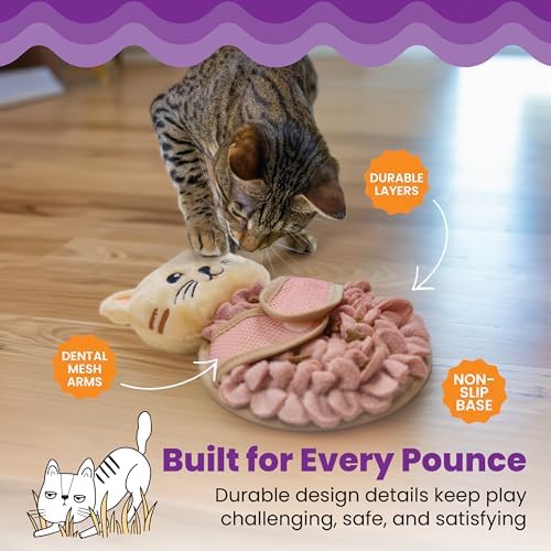 Catstages Snuffle Mat Interactive Treat Dispenser Cat Toy, 8.7" x 5.9"