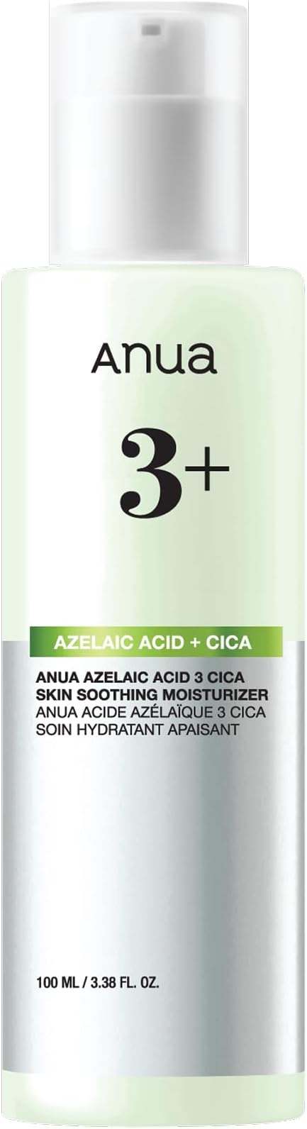 Anua Azelaic Acid CICA Skin Soothing Moisturizer, Lightweight & Redness Relief, for Acne Prone Skin, Fragrance Free, Korean Skincare, 3.38 fl oz