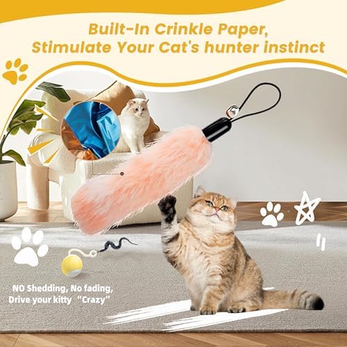 Interactive Cat Toys Accessory with Fish and Worm Toys for Cats to Chase