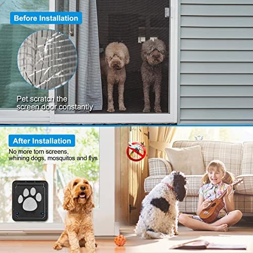 Ownpets Pet Screen Door for Dogs& Cats,Self Closing Function
