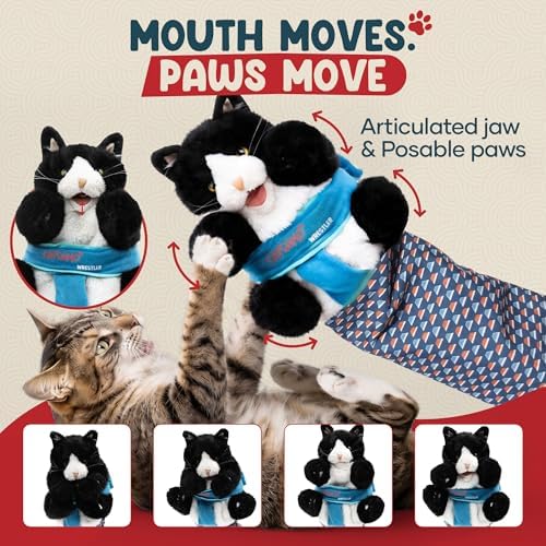 Wearable Cat Toy Wrestling Glove Puppet – Interactive Hand Mitt with Durable Protective Sleeve and Catnip - Play & Enrichment