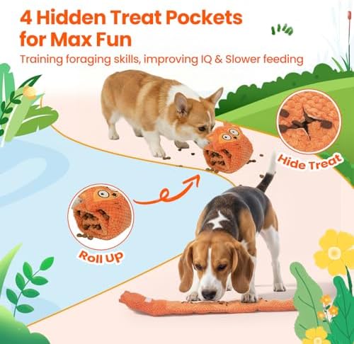 HGB Large Squeaky Snuffle Dog Puzzle Toy for Large Medium Small Dogs