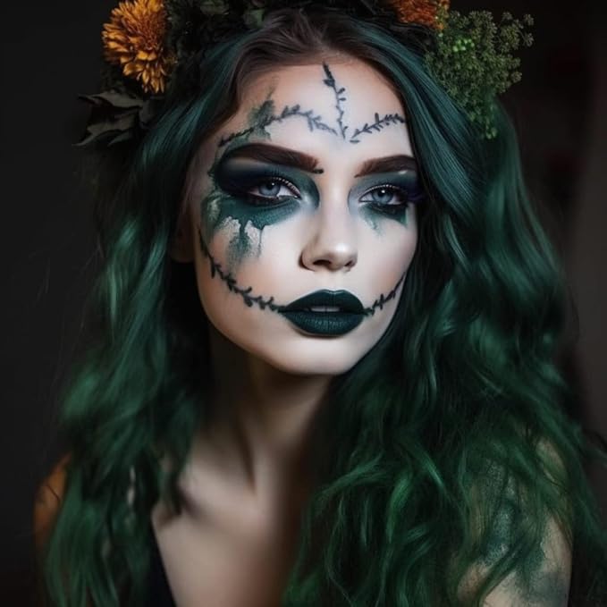 Face and Body Paint Dark Green(30gm)Non-Toxic High-Quality Paint for Children and Adults Halloween Makeup, Costumes, Festivals