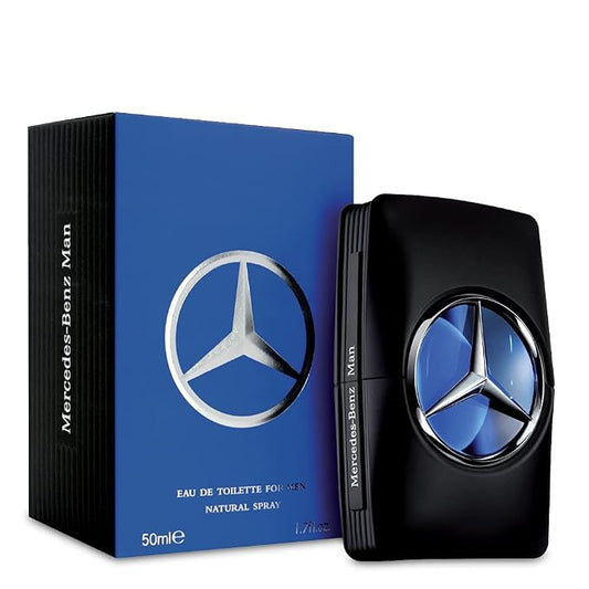 Mercedes Benz Man - Elegant Fragrance With Sensual, Floral, Woody Notes - Mesmerize The Senses With Original Luxury Men’s Eau De Toilette Spray - Endless Day Through Night Scent Payoff - 1.7 OZ