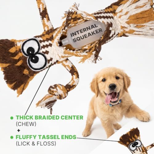 Dog Squeak Toy, Interactive Dog Chew Toys, Dog Toys to Keep Them Busy