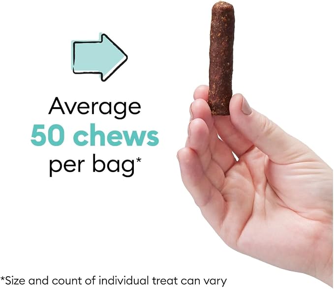 Wiggles & Wags Meaty Sticks Dog Treats, Beef Flavor, 16 oz with DN Essentials Bone Shaped Waste Bag Dispenser & Roll