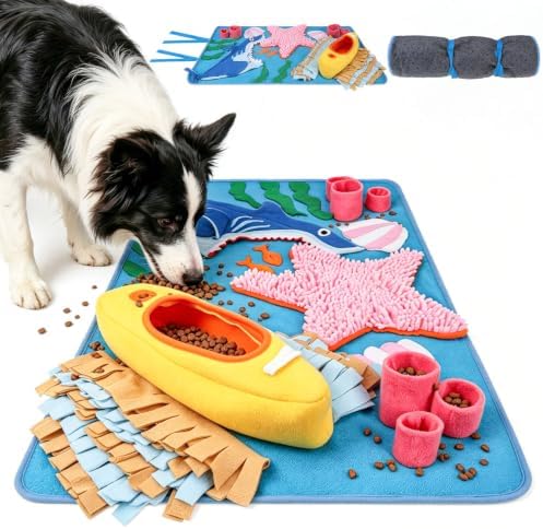 BEAUTYZOO Snuffle Mat for Dogs, Interactive Puzzle Toys, Slow Feeding Mat