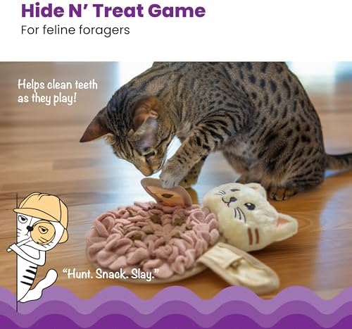 Catstages Snuffle Mat Interactive Treat Dispenser Cat Toy, 8.7" x 5.9"