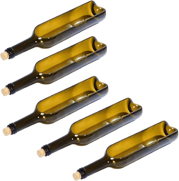 Wine Bottle vase not Included Hanger, only Bottle, Add Your Like Flowers, Plant(5PCS Coffee)