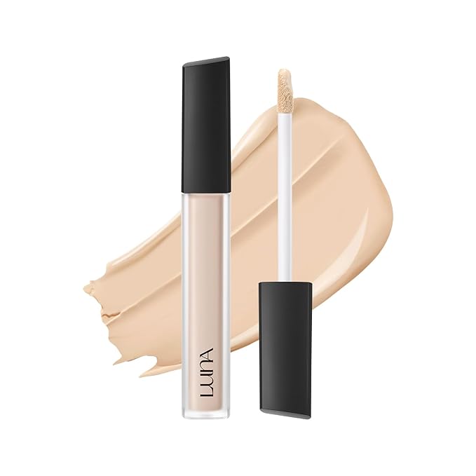 [NEW] LUNA Long Lasting Tip Concealer 21N | Moisturizing Liquid Type | Full Coverage for Dark Circles, Fine Lines & Redness | Korean Makeup, 0.22 oz