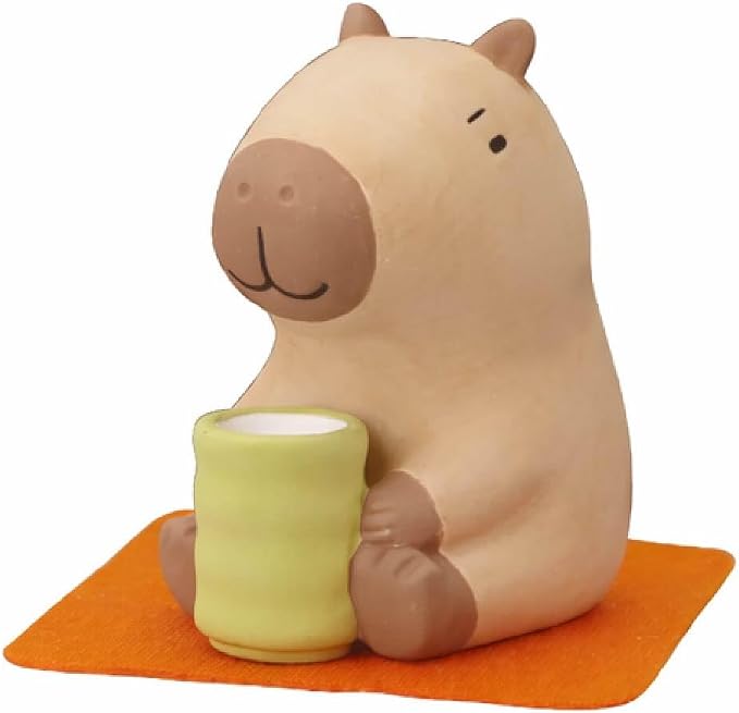 Passive Stone Diffuser, Cute Animal Series Aromatherapy Oil Diffuser for Tabletop Decor (1, Leisurely Capybara)