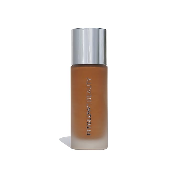 Fitglow Beauty Foundation+ | Vegan Skin-Treating Foundation with Peptides & Plant Collagen | Buildable Medium-Full Coverage, Natural Finish | Hydrating, Anti-Aging, Pore-Friendly | F6.7-30ml
