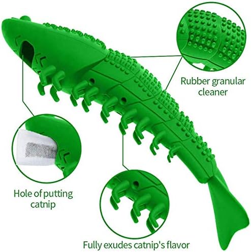 Smokey's Stash Cat Toy Interactive Catnip Dental chew cat Toothbrush refillable with Bell (Toy)