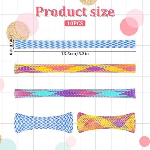 10PCS Kitten Colorful Fun Tubes, Cat Tube Spring Toy Interactive Cat Toys, Indoor Interactive Cats Tube, Spring Tubes Toy for Indoor Cats to Chase, Bite, and Pounce