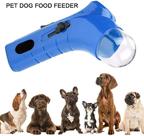 Automatic Pet Treat Launcher for Dogs & Cats - Interactive Food Dispenser Toy for Indoor/Outdoor Exercise & Training (Blue)