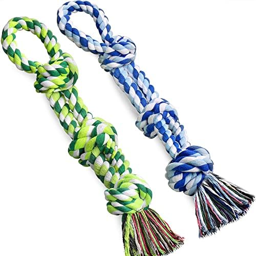 UPSKY 2 Pack Dog Rope Toys, Heavy Duty Dog Chew Toy for Aggressive Chewers