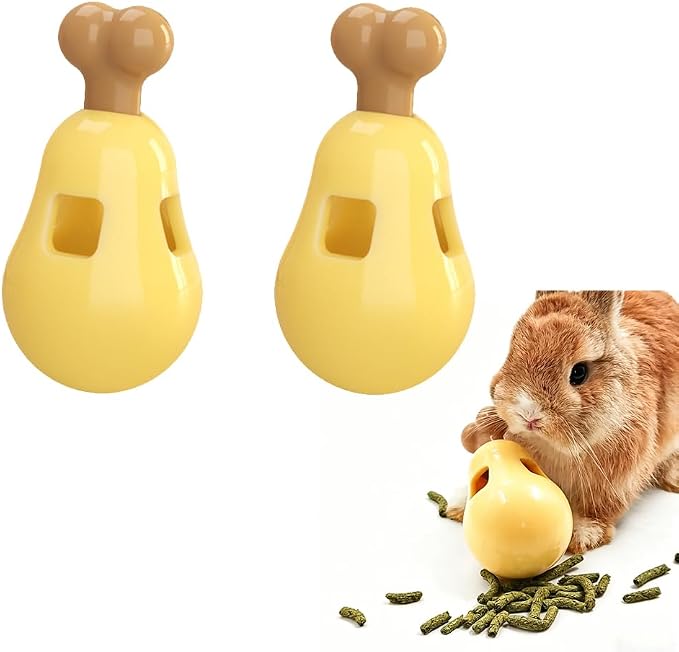 2pcs Rabbit Foraging Toy,Interactive Treat Dispenser Puzzle Toy,Treat Dispensing Feeder to Prevent Boredom,Small Animal Enrichment Toy for Bunny Guinea Pig Hamsters Chinchilla