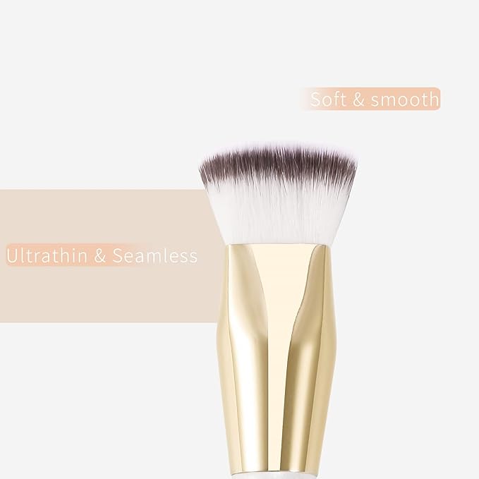 Square Foundation Brush for Liquid Makeup, Flat Foundation Brush, Flat Top Liquid Foundation Brushes, Flat Makeup Brush, Liquid Foundation Makeup Brush, Cream Contour Brush for Cream Makeup.