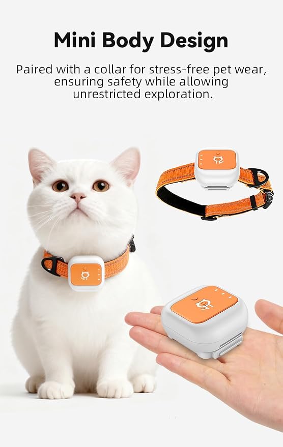 Smart GPS Tracker for Cat Dog GPS Collar Tracker for Pet Anti-Lost Device for Pets (Small for Car)