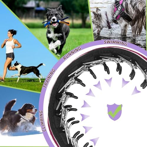 Martingale No Pull Dog Collar for Large Medium Dogs Training Walking, Heavy Duty Nylon Reflective Adjustable Anti Pull Slip Collar with Buckle L Wine Red
