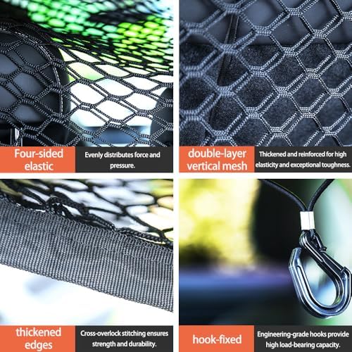 Dog Barrier for Car for Smart EQ fortwo C453 A453, Adjustable Reinforced Mesh Pet Net Barrier for Back Seat & Cargo Area Keeps Dogs Safe While Driving