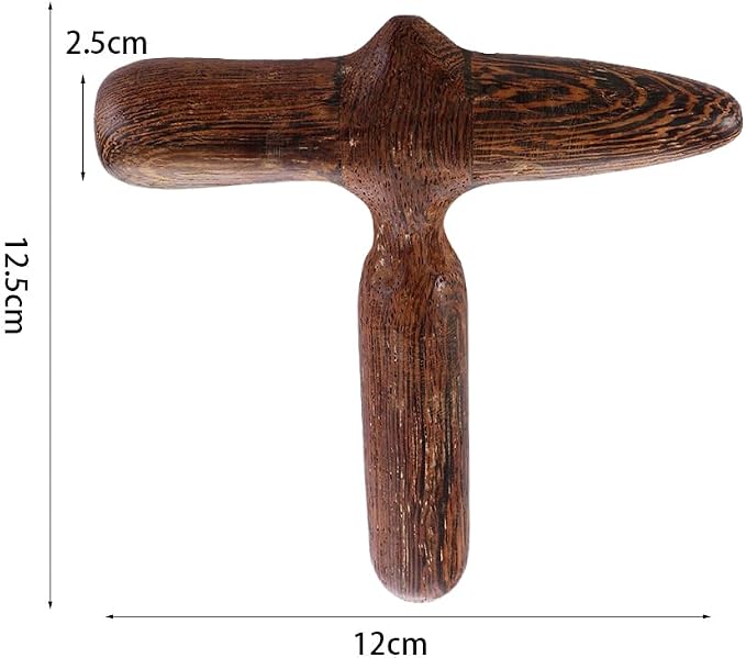 Leadigol Foot Massage Tool,Beauty Tools Trigger Point Foot Massage Sandalwood Acupuncture Acupoint Stick Cross Hammer Thin Face Chin Wooden Deep Tissue Massager,Manual Foot Massager(Wings Wood)