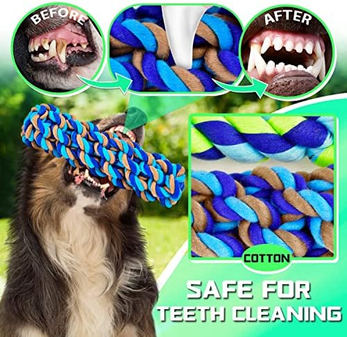 SHARLOVY Dog Rope Toy for Medium Dogs, 14 Pack Heavy Duty Dog Chew Toys