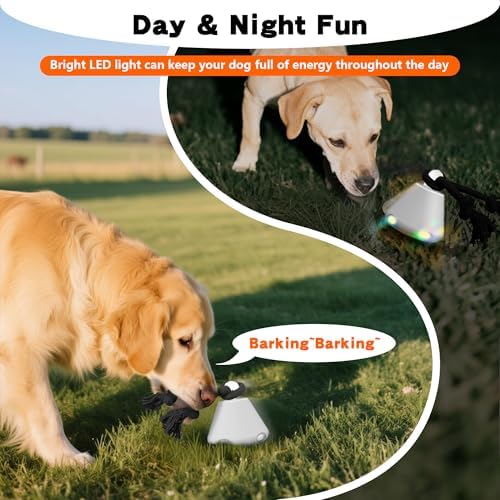 Interactive Dog Toys, Flying Doy Ball Automatic Moving Rolling Dog Toys to Keep Them Busy, Motion-Activated Bouncing Vibrating Dog Ball for Small/Medium/Large Dogs (Flying Saucer)