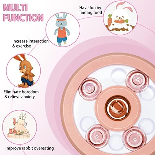 kathson Bunny Enrichment Toys Treat Dispenser Rats Foraging Toy Small Animal Interactive Puzzle ToysBoredom Breaker for Hamster Mouse Ferret Cat Dog